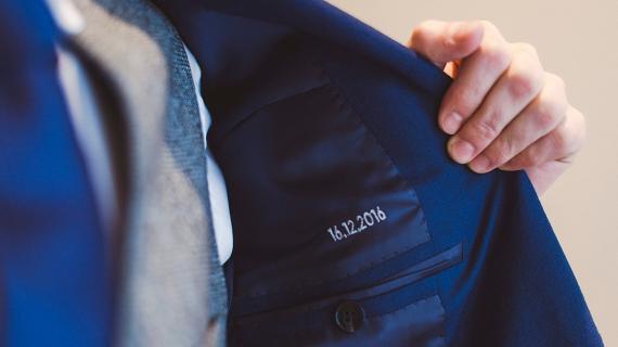 Personalised wedding suit