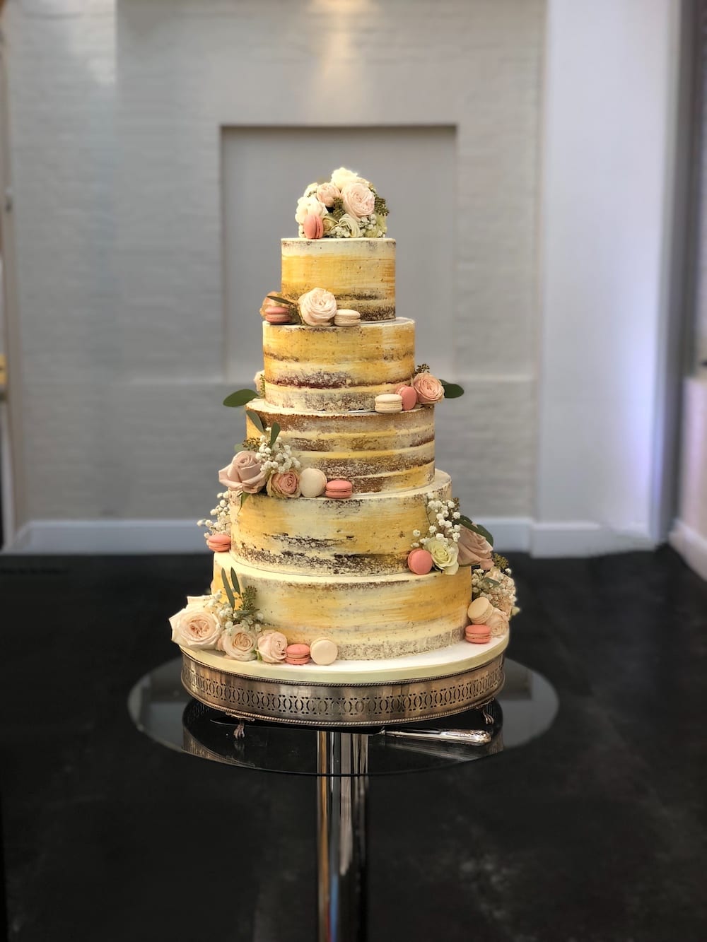naked wedding cake
