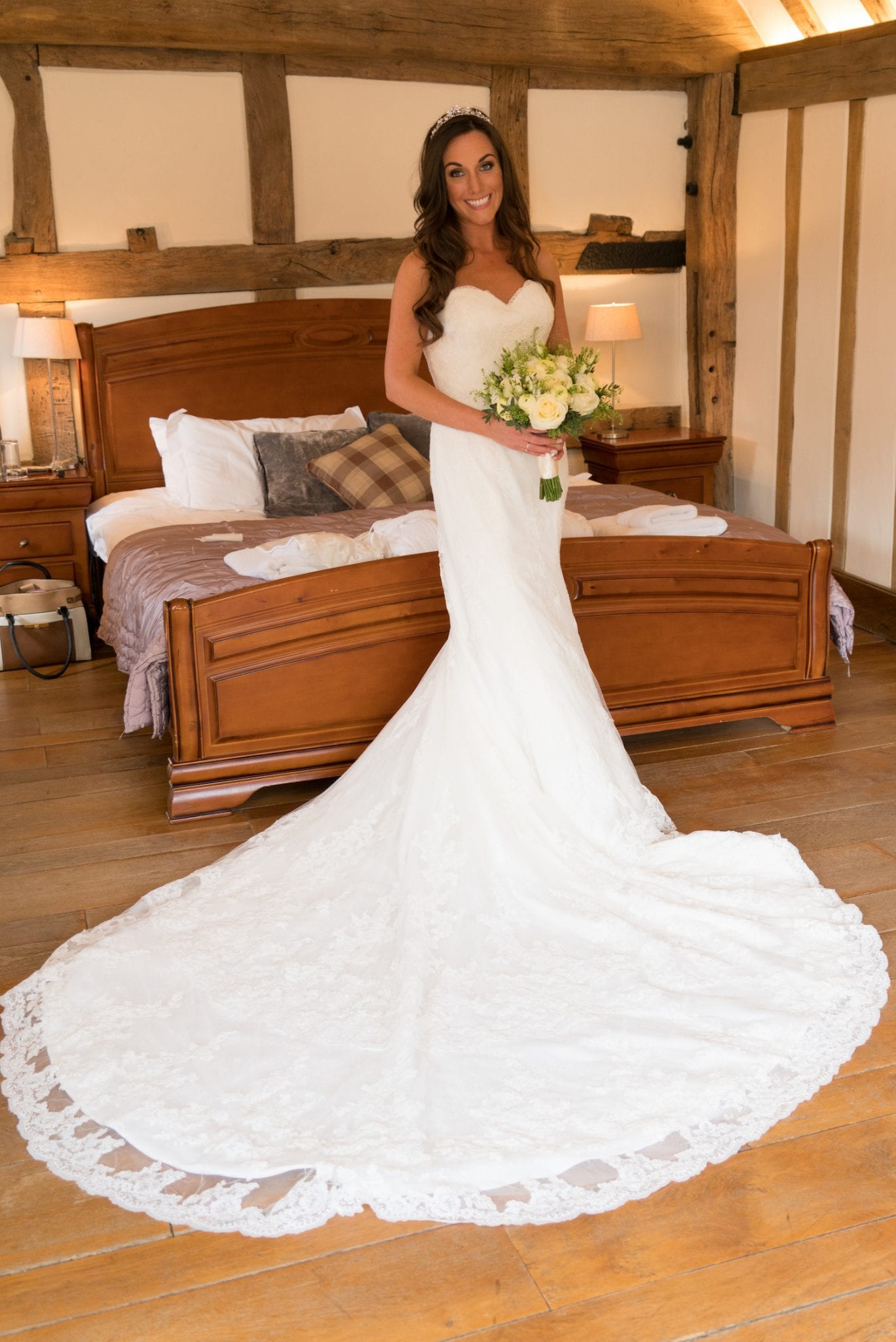 Jasmine long cathedral train sweetheart strapless dress