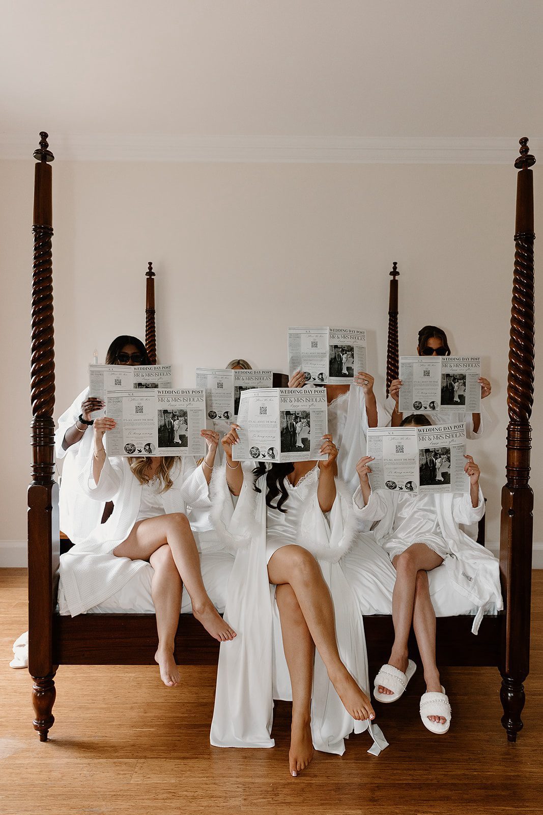 bridal party pyjama morning