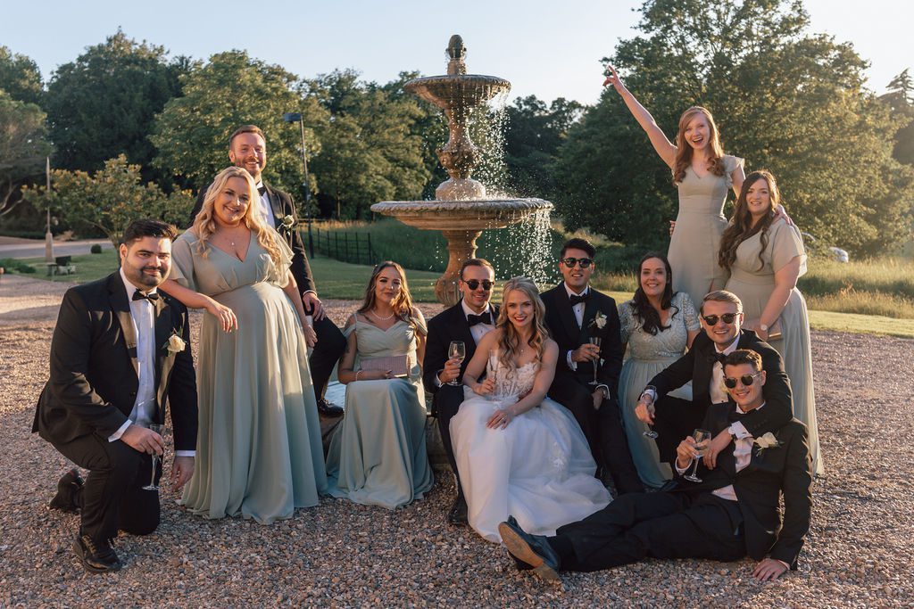 Victoria & Sam’s Black Tie Wedding at Botleys Mansion, Surrey