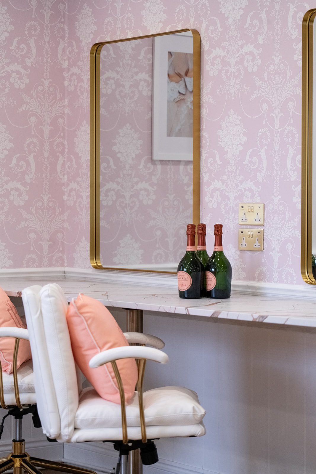 Botleys Mansion Surrey getting ready room hair and makeup